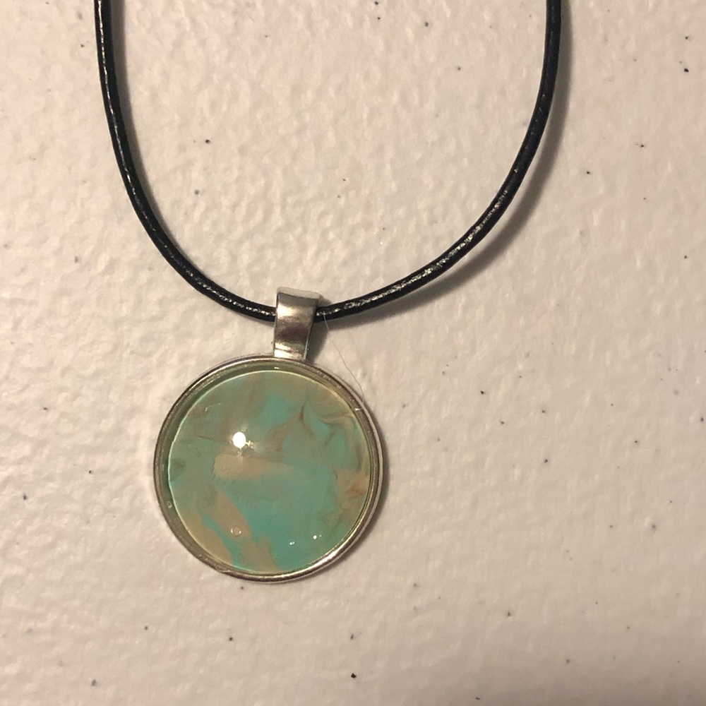 Paint Pour Necklace